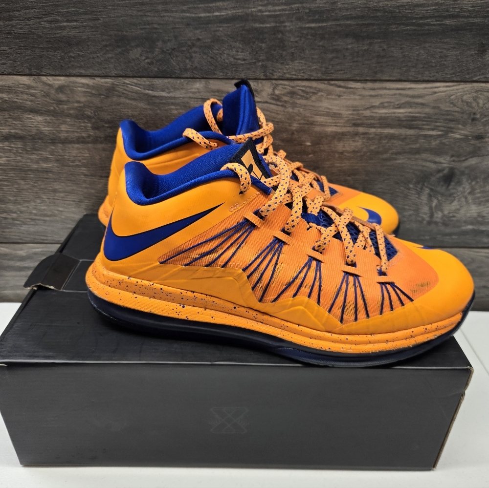 Nike LeBron X Low 'Knicks HWC' LE Bright/Citrus/Hyper/Blue 579765-800 Sz 9.5 Box